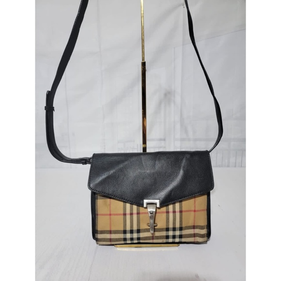 Authentic BURBERRY Derby Calfskin Vintage Check Small Macken Crossbody B… - Picture 5 of 15